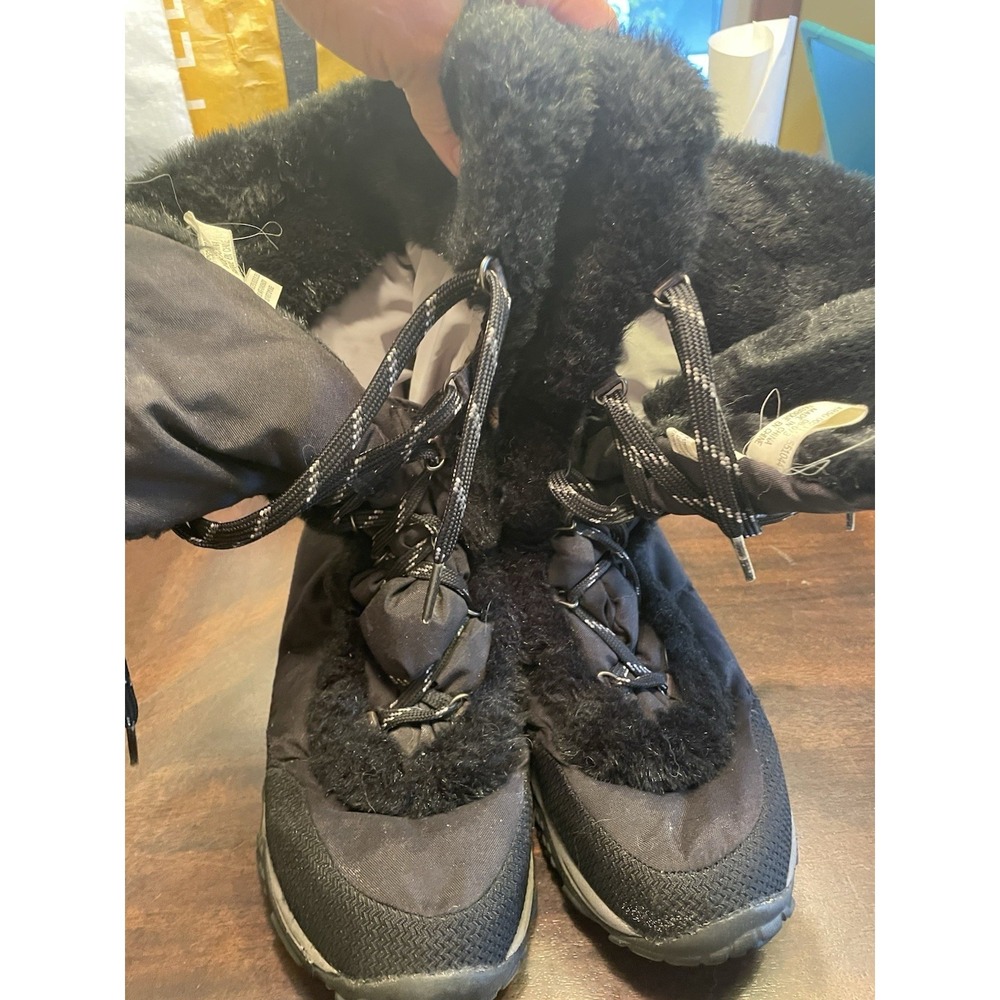 The North Face Nuptse Goose Down Faux Fur Winter Snow Boots Womens Sz 10